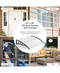 Sugift Outdoor Front Door Window Awning Exterior Door Canopy