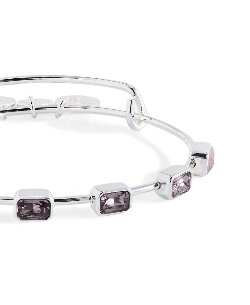 Alex and Ani June Birthstone Emerald Cut Bangle