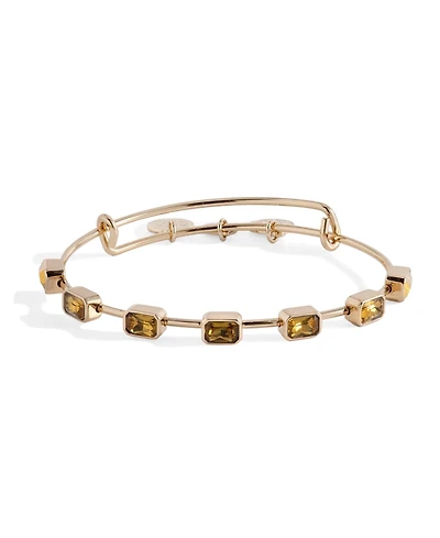 Alex and Ani November Birthstone Emerald Cut Bangle