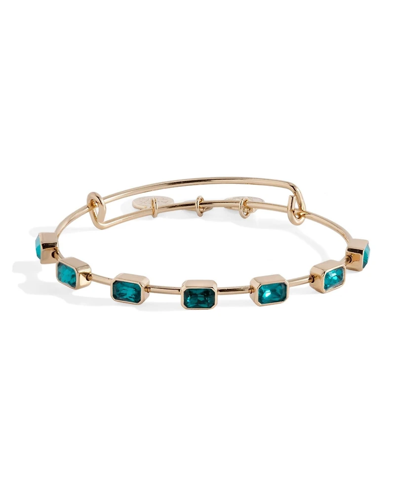 Alex and Ani December Birthstone Emerald Cut Bangle