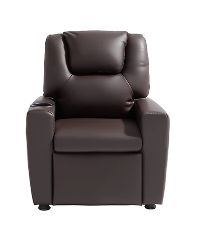 Slickblue Kids Recliner Chair with Cup Holder and Adjustable Footrest