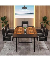 Tribesigns 8 Feet Boat-Shaped Conference Table