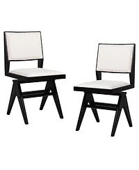 Costway Mid Century Modern Dining Chairs Set of 2 Faux Shearling Upholstered Dinner Chairs
