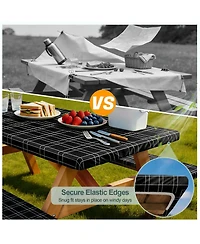 Piscifun Waterproof Windproof Picnic Table and Bench Cover Set with Storage Bag
