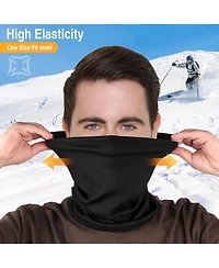 Piscifun 2 Pack Winter Neck Gaiter Warmer Windproof Fleece Face Cover Scarf