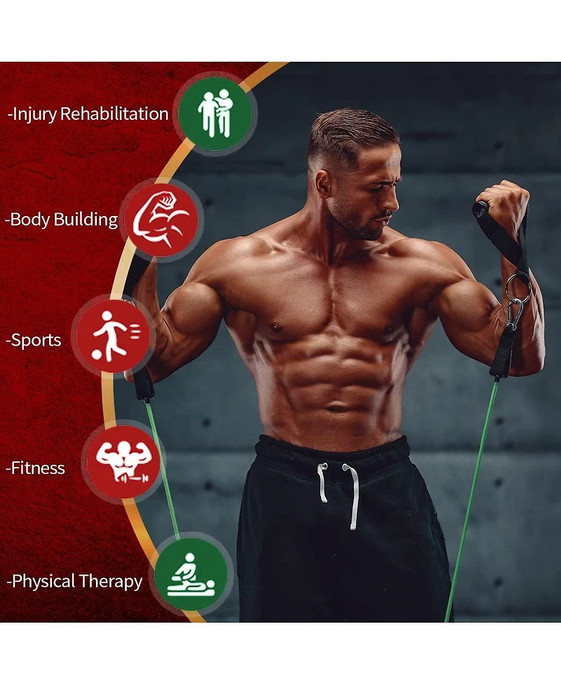 Sevorley Resistance Loop Bands Set for Bodybuilding, Sports Fitness, and Physical Therapy Training