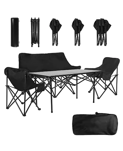 Piscifun Folding Table Chair Set Portable Lightweight Heavy Duty Outdoor Camping Travel