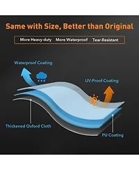 Piscifun Heavy Duty Water Resistant Patio Cover Adjustable Drawstring Outdoor Protection