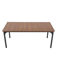 Slickblue Rectangle Dining Table with Iron Frame for Kitchen and Living Room