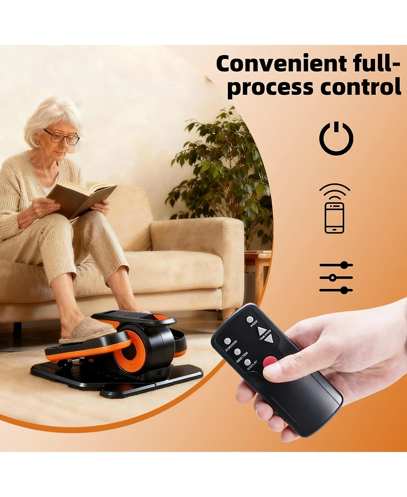 Zeny Compact Under-Desk Elliptical, Quiet Mini Pedal Exerciser with Adjustable Speed and Led Display