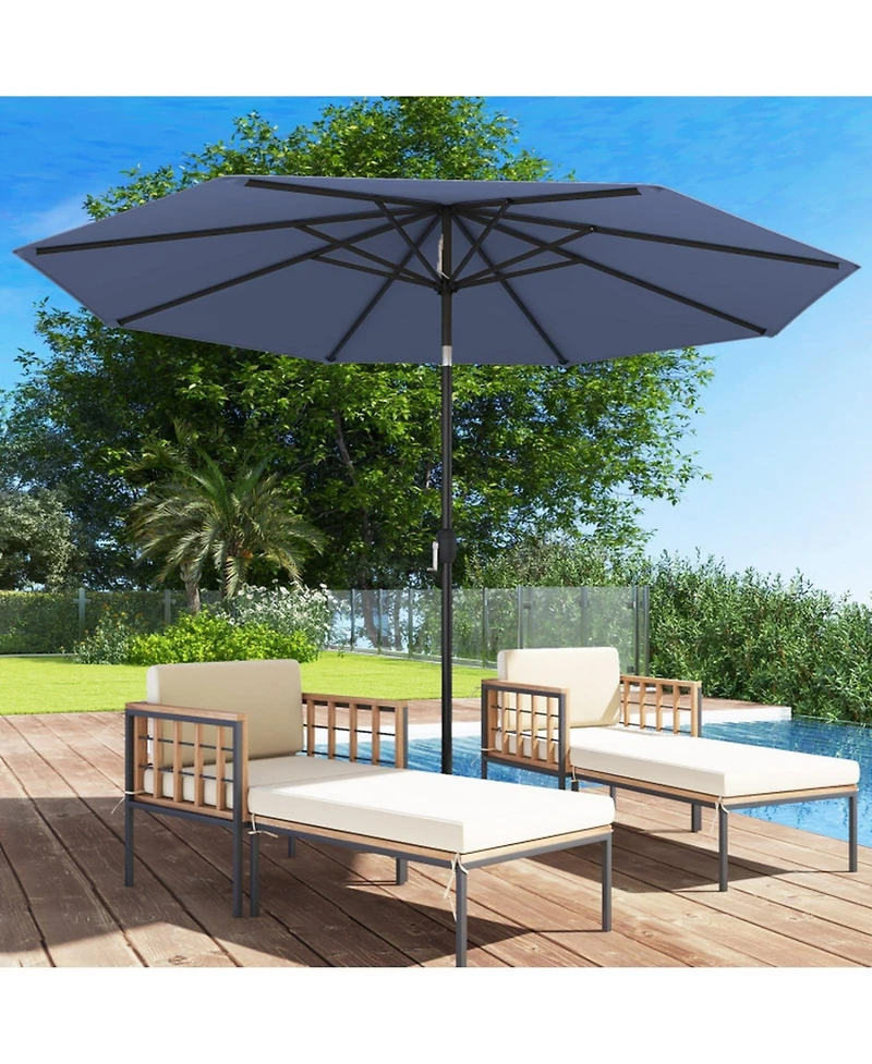 Sugift Patio Umbrella with Tilt Adjustment and Crank