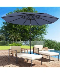 Sugift Patio Umbrella with Tilt Adjustment and Crank