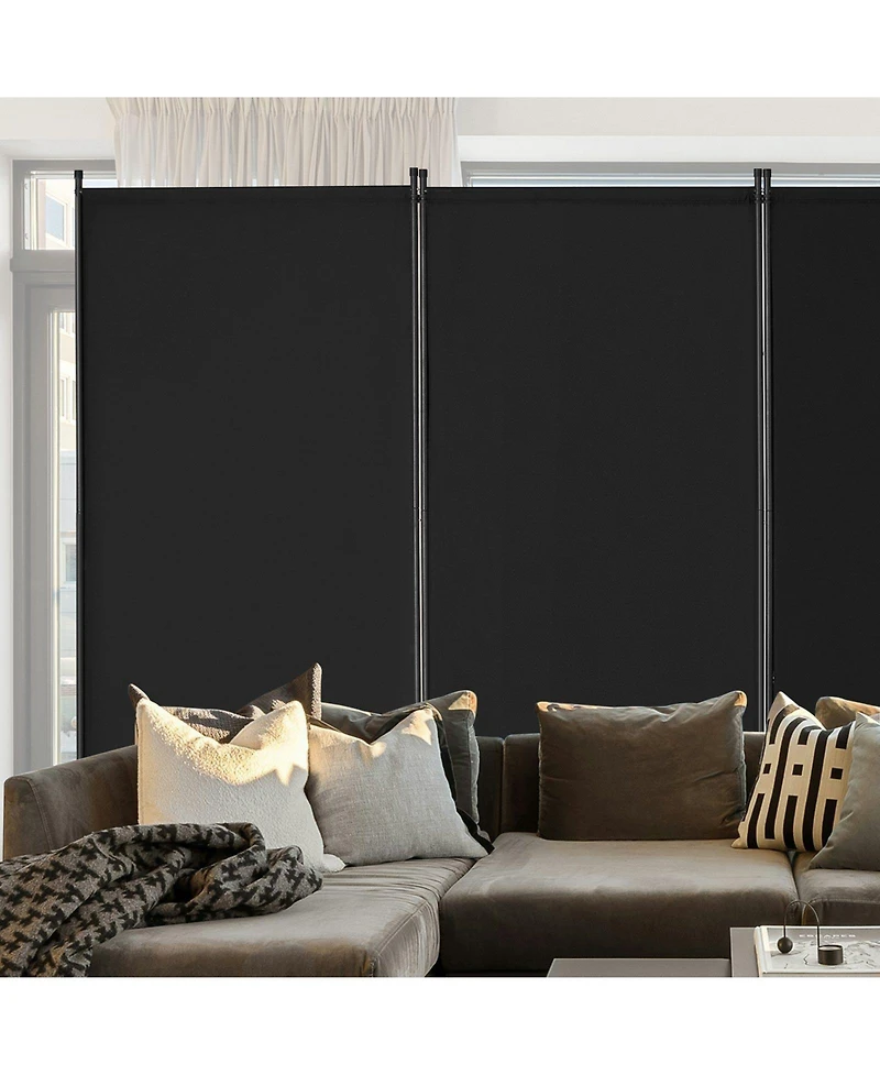 Slickblue Freestanding 4 Panel Room Partition Divider, Portable Privacy Screen for Living Bedroom