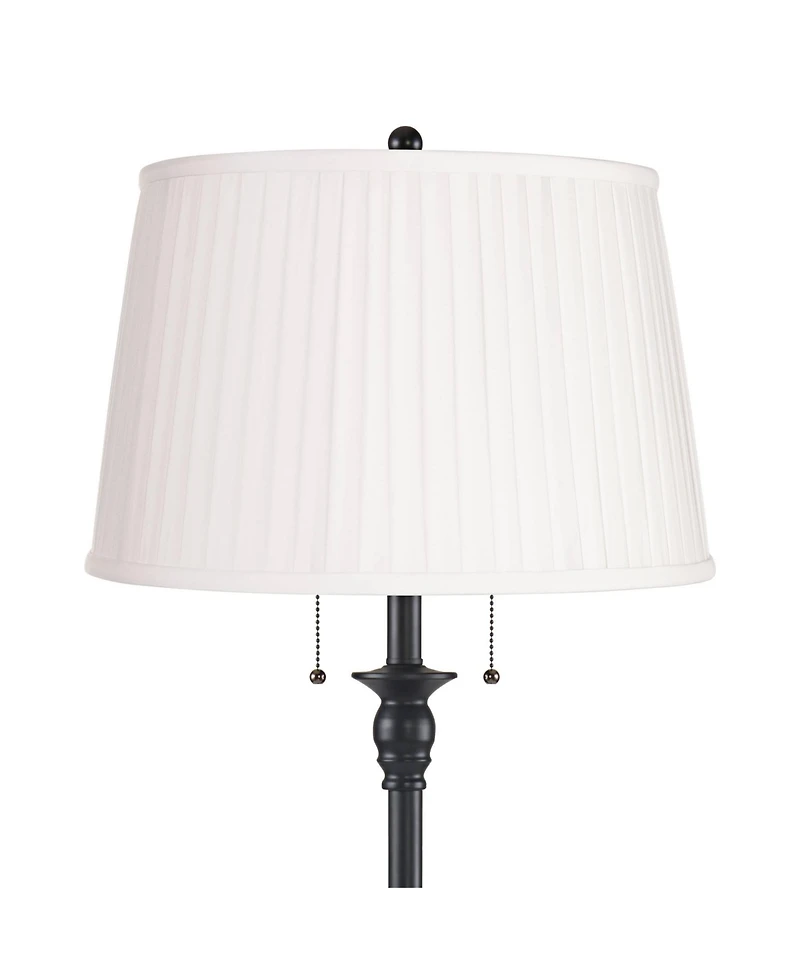 360 Lighting Dyna 58" High Pleated Shade 2-Light Floor Lamp