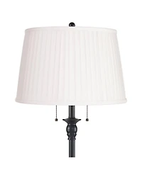 360 Lighting Dyna 58" High Pleated Shade 2-Light Floor Lamp