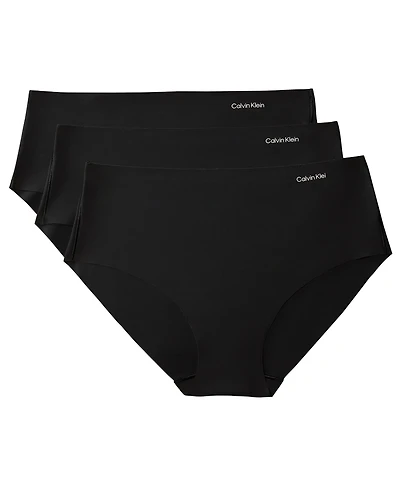 Calvin Klein Women's Seamless Microfiber Full Coverage Hipster Panty, 3-Pack, QD5417