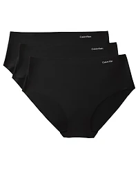 Calvin Klein Women's Seamless Microfiber Full Coverage Hipster Panty, 3-Pack, QD5417