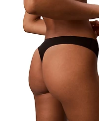 Calvin Klein Invisibles Seamless Microfiber Tag-Free Thong, 3-Pack, QD5416