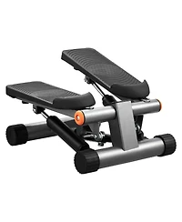 Sugift Mini Hydraulic Fitness Stepper with Resistance Bands Lcd Monitor 330LBS Load Capacity