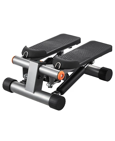 Sugift Mini Hydraulic Fitness Stepper with Resistance Bands Lcd Monitor 330LBS Load Capacity