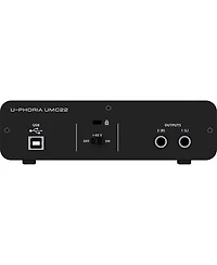 Behringer U-Phoria UMC22 2x2 96 kHz Phantom Power Audio Interface Compatible with Mac Os X and Windows