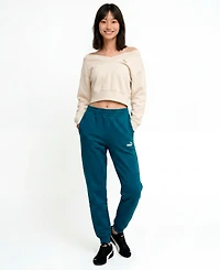Puma Women's Ess No. 1 Logo Fleece Relaxed-Fit Pull-On Sweatpants