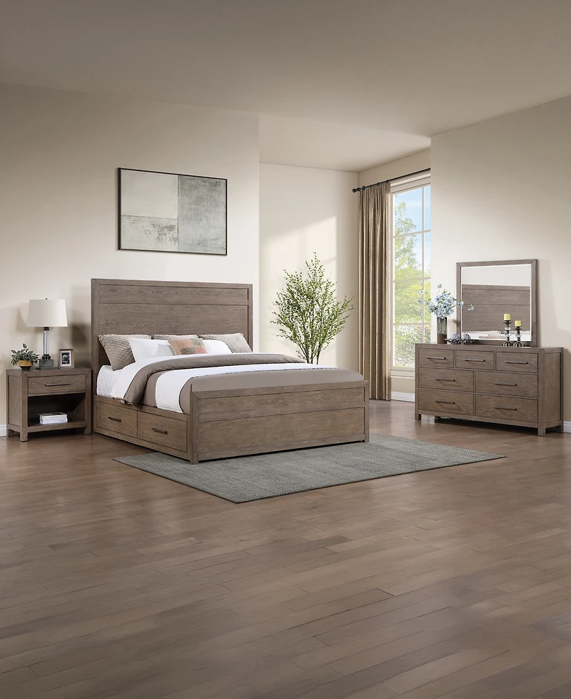 Adler 3-Piece King Storage Bedroom Set (Bed, Dresser & Nightstand), Macy's Exclusive