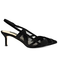 Nine West Women's Ellite Sheer Lattice Slingback Pumps