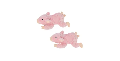Mighty Farm Piggy 2 Pack, Durable Plush Squeaky Dog Toy