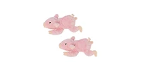 Mighty Farm Piggy 2 Pack, Durable Plush Squeaky Dog Toy
