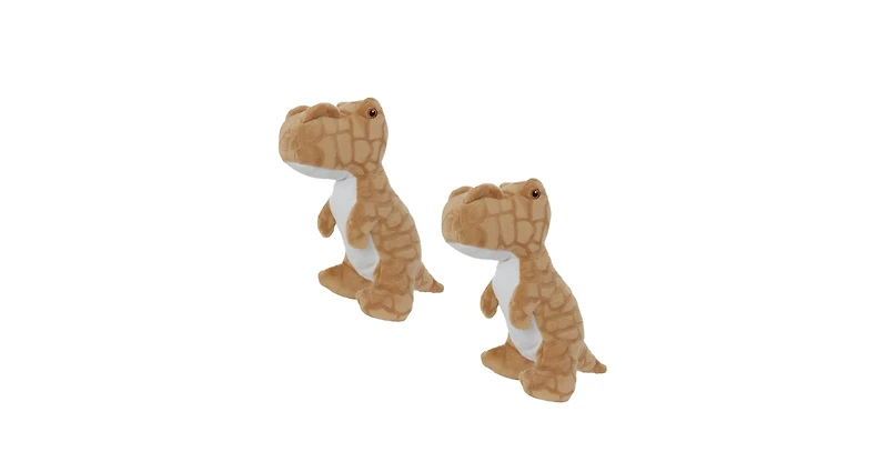 Mighty Dinosaur TRex 2 Pack, Durable Plush Squeaky Dog Toy