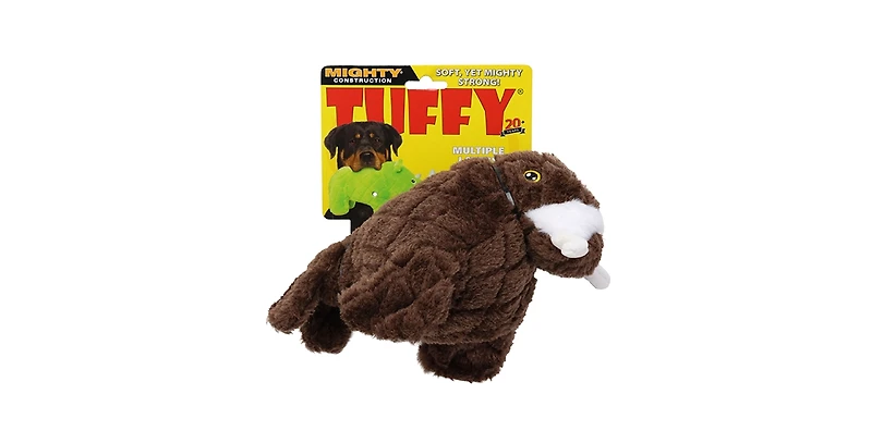 Mighty Arctic Walrus 2 Pack, Durable Plush Squeaky Dog Toy