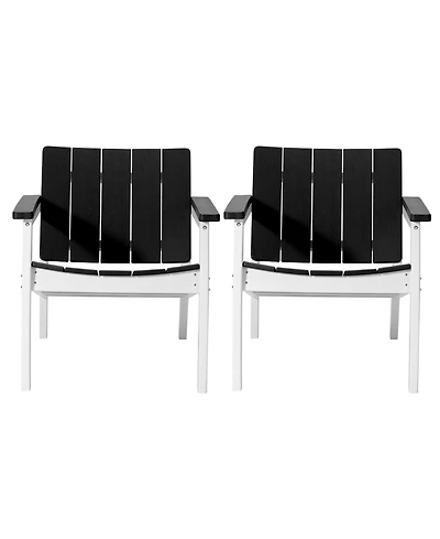 WestinTrends Outdoor Hdpe Modern Patio Club Armchairs (Set of 2)