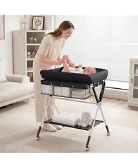 Slickblue Adjustable Height Baby Changing Table Portable Nursery Station
