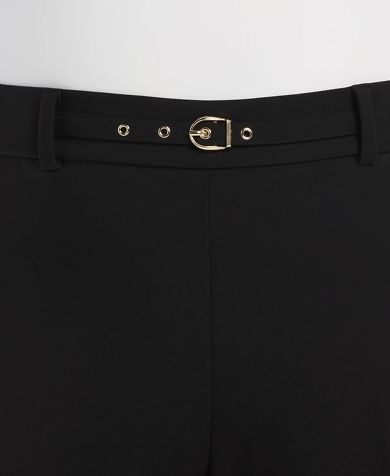 Rafaella Plus Wide-Leg Pull-On Mid-Rise Pants