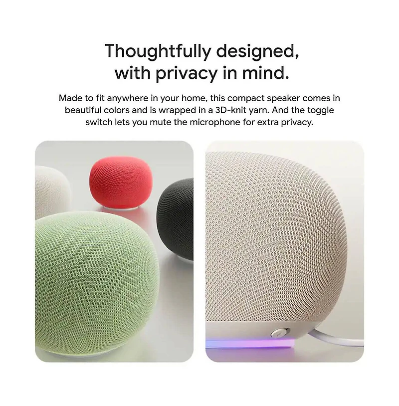 Google Nest Google Home Wireless Smart Speaker with Google Gemini