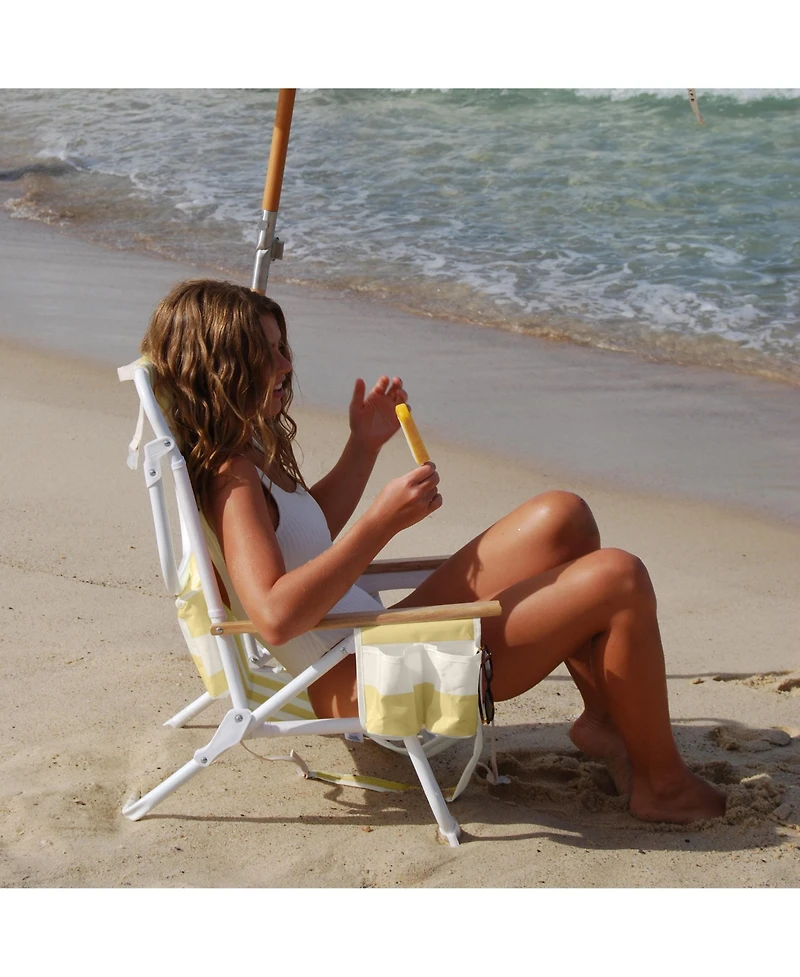 SUNNYLiFE Deluxe Beach Chair: La Mer Limon Stripe