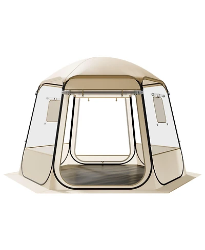 Sugift 10 x 9.2 feet Waterproof Uv-Resistant Pop-Up Bubble Tent Shelter with Windows for 4-8 Persons