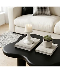 Flynama 40 Inch Cloud Coffee Table Modern Irregular Mdf Living Room Center Table