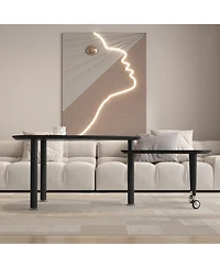 Flynama 360degree(s) Rotatable Coffee Table, Oak Veneer
