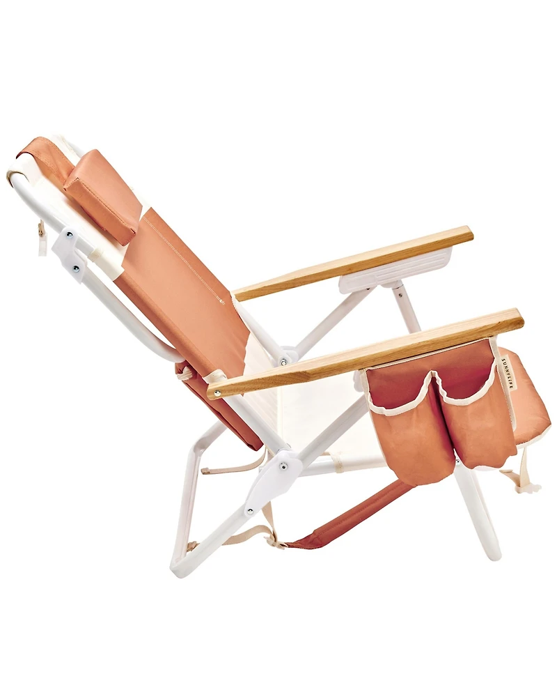 SUNNYLiFE Deluxe Beach Chair: Tierra Clay Block