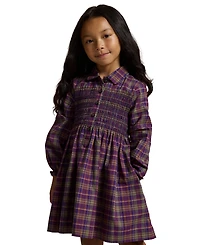 Polo Ralph Lauren Girls' 2T-6X Floral Cotton Poplin Shirt Dress