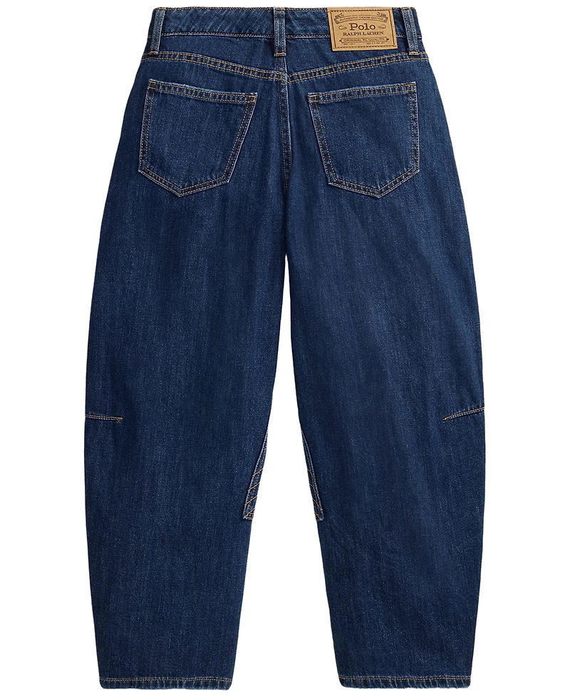 Polo Ralph Lauren Girls' 7-16 Curved Tapered Cotton Denim Jeans