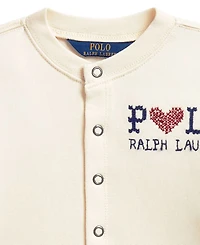 Polo Ralph Lauren Girls' 2T-6X Logo Fleece Cardigan