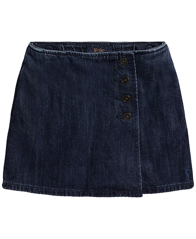 Polo Ralph Lauren Girls' 2T-6X Denim Wrap Skirt