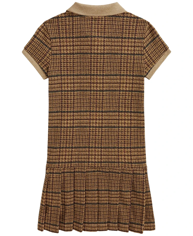 Polo Ralph Lauren Girls' 2T-6X Tweed-Print Stretch Mesh Dress