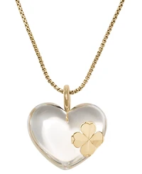 kate spade new york Gold-Tone Flower Lucite Statement Pendant Necklace