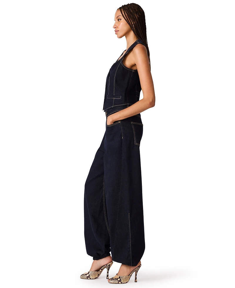 Steve Madden Women's Soho Jean Wide-Leg Balloon Jeans