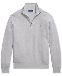 Polo Ralph Lauren Men's Mesh-Knit Cotton Quarter-Zip Sweater