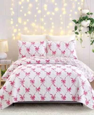 Modern Heirloom Abigail Bow Reversible 3 Piece Quilt Sets